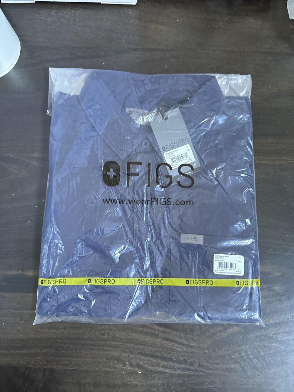 FIGS Technical Pique Scrub Polo Men's S Navy Short Sleeve Clothing
